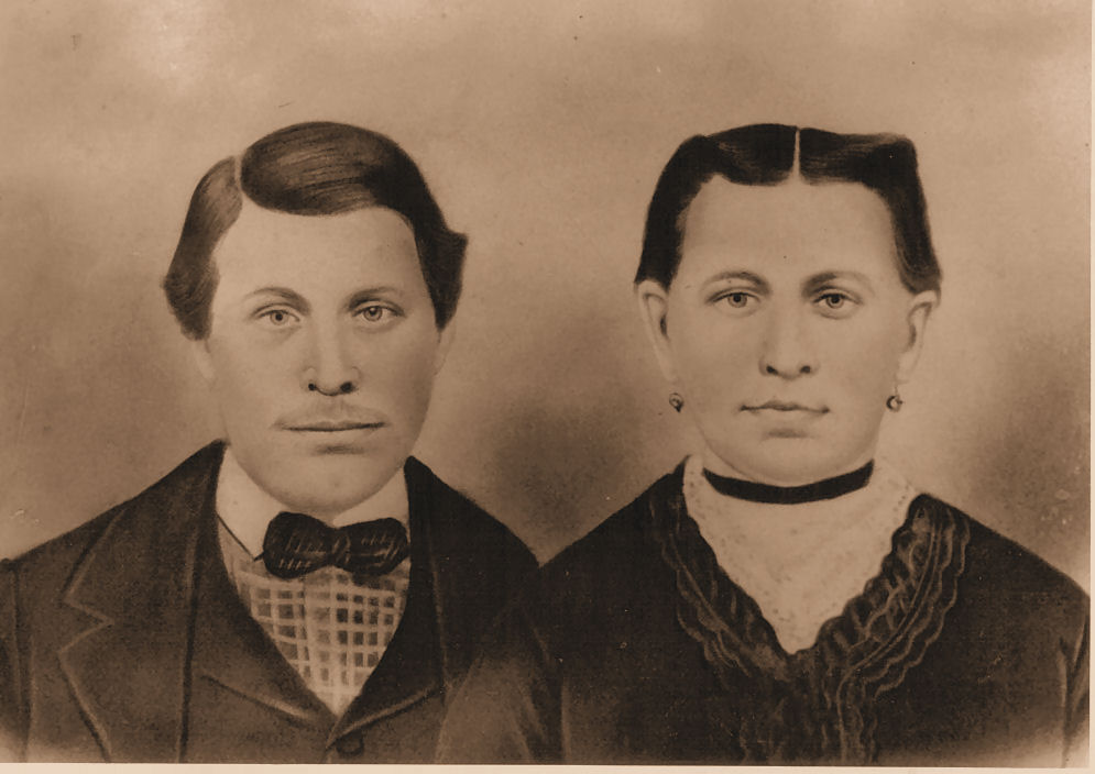 Constatine (1846 -1913) and Katherine Kuhn, nee Gilshouser (1854 - 1937) early settlers on Marble Creek, southeast of Arcadia.