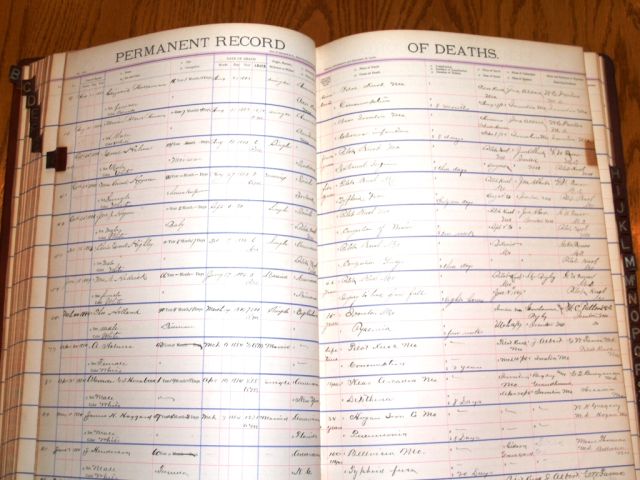 Iron County's copy of the Death Register kept for the years 1883 - 1887