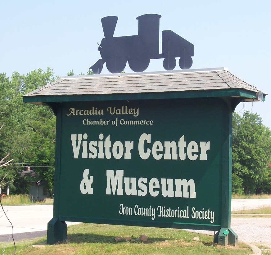 Visitor's Center & Museum Sign in Front of the Whistle Junction Visitor's Center and AMTRAK Station